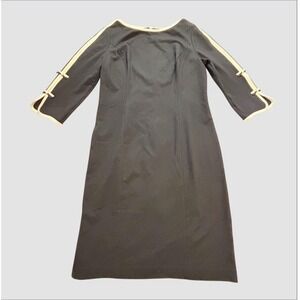 NEW Talbots Bow Sleeve Refined Ponte Sheath Dress Womens 6 Black Dress